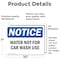 Signmission Water Not For Car Wash Use, 10 in W x Rectangle, Vinyl Decal OS-2PACK-NS-D-710-L-18978 - alternate 3